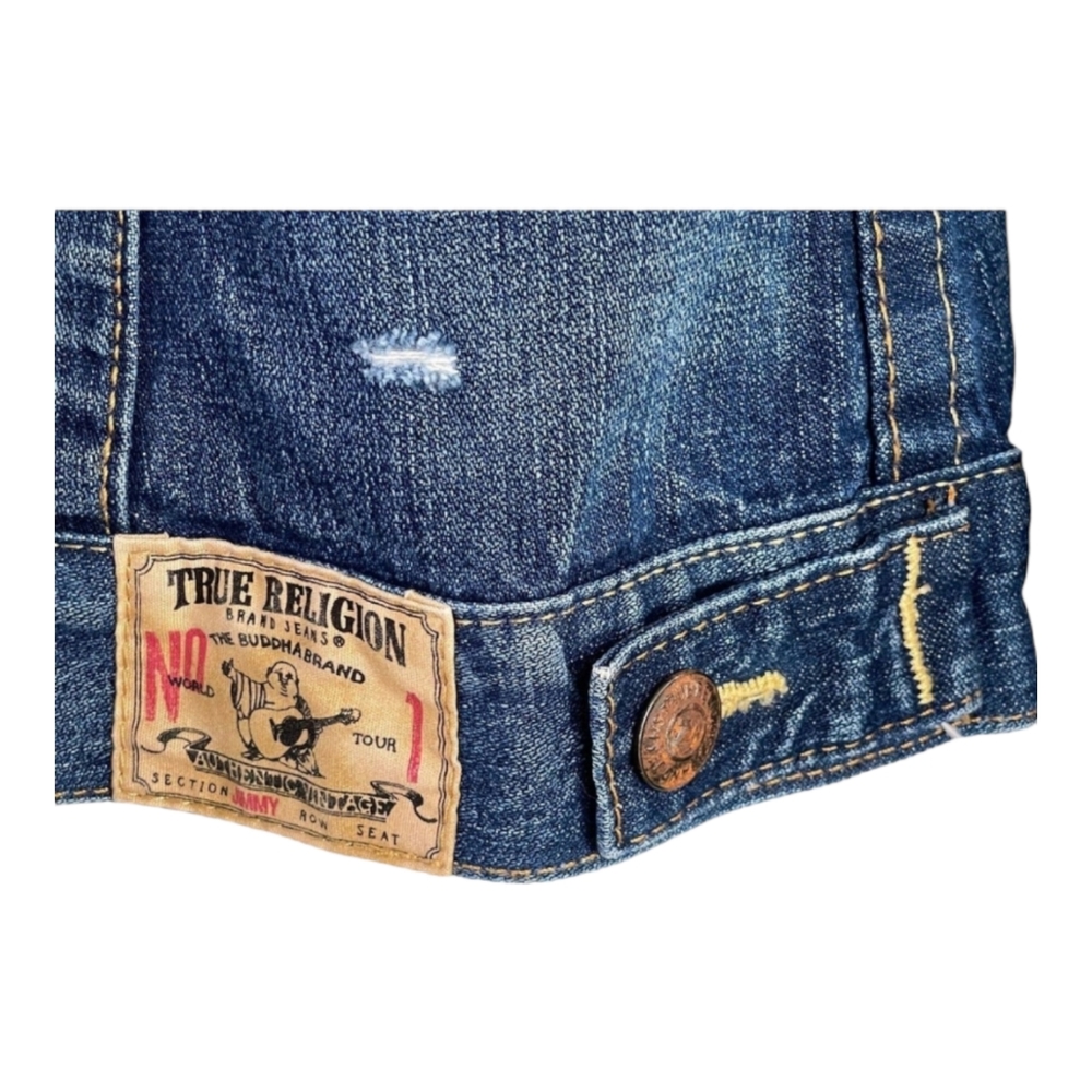 True Religion Limited Edition Numbered /5000 Denim Jean Jacket Size M women's - Picture 6 of 6